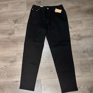 Levi's Black 550 Relaxed Jeans Tapered Leg 18L